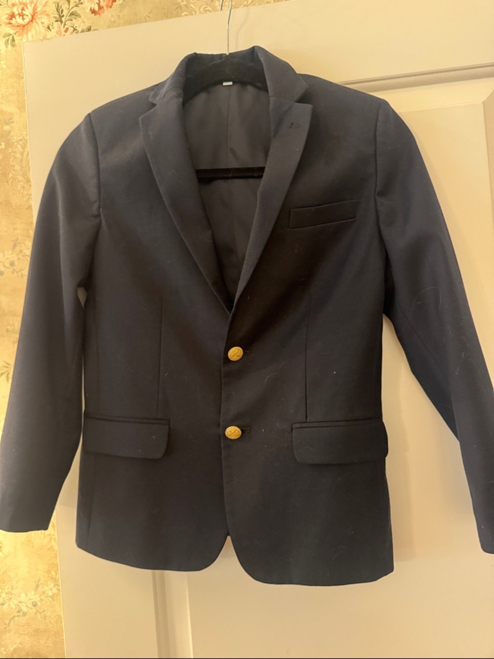 Glass/Glub Stretch Jacket - Navy with Lavender Trim size 10 youth
